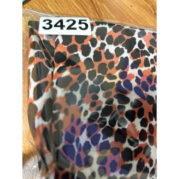 Y2K Scoop Women Leopard Cropped Cami Top XL Lace Trim Night Club Coquette Layer - Picture 10 of 10